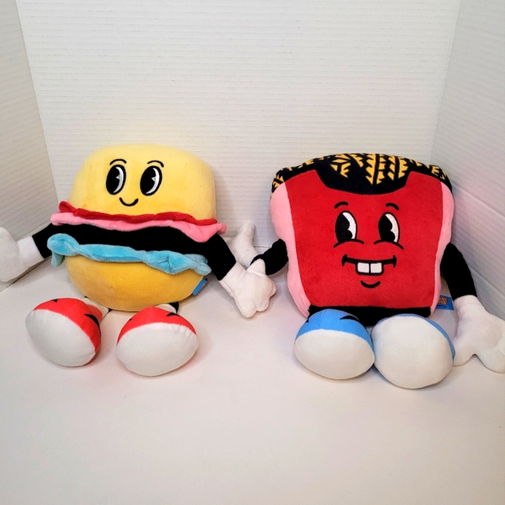 Mr Beast Burger Plushies Smash Burger Boy and Spud Crinkle French Fries Set